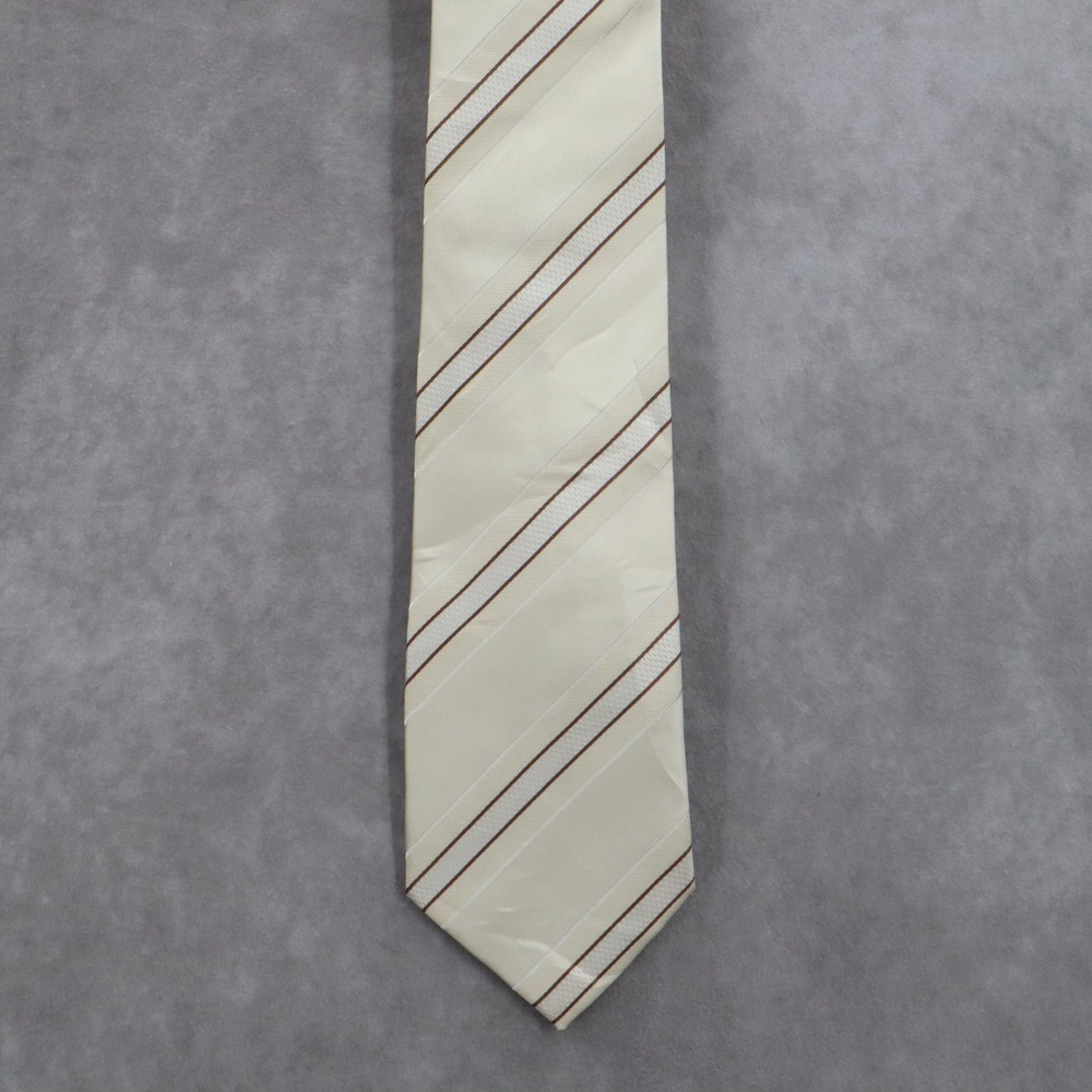 Maestro Signature White Stripe Executive‎ Formal Business Classic Men's Neck Tie